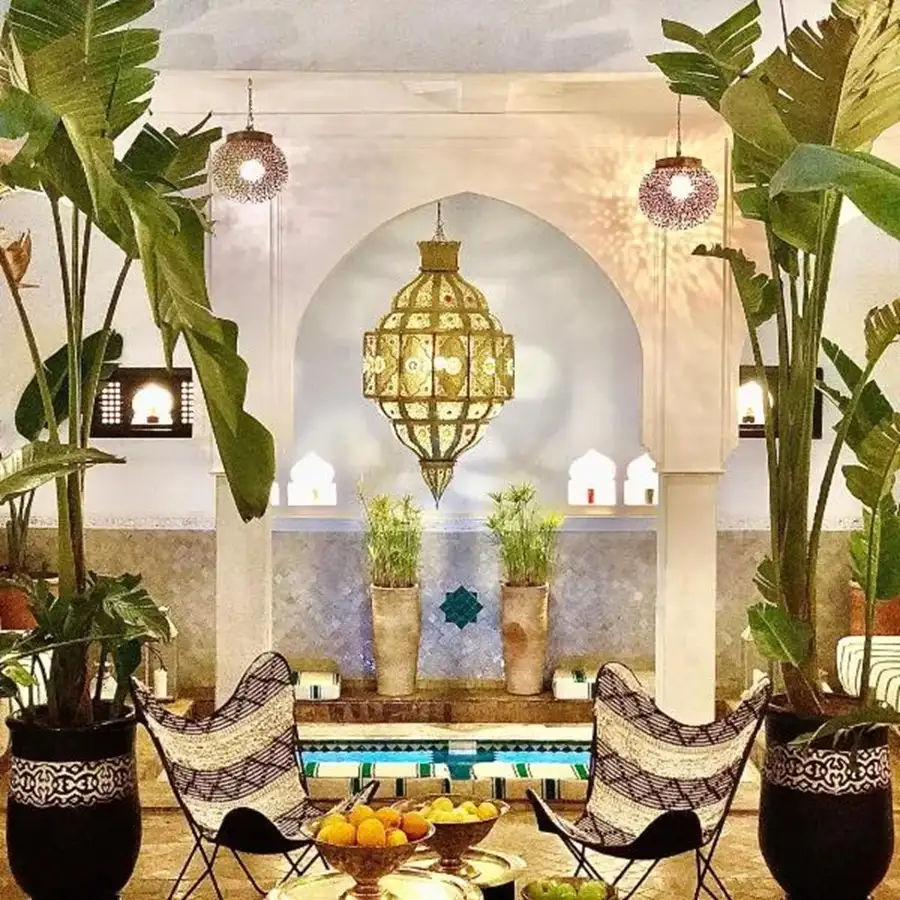 Patio d'un riad marocain